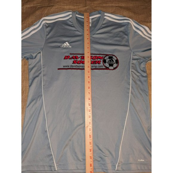 Adidas Men's Gray Short Sleeve Shirt Size XL Climalite Davidson Soccer - Picture 6 of 7